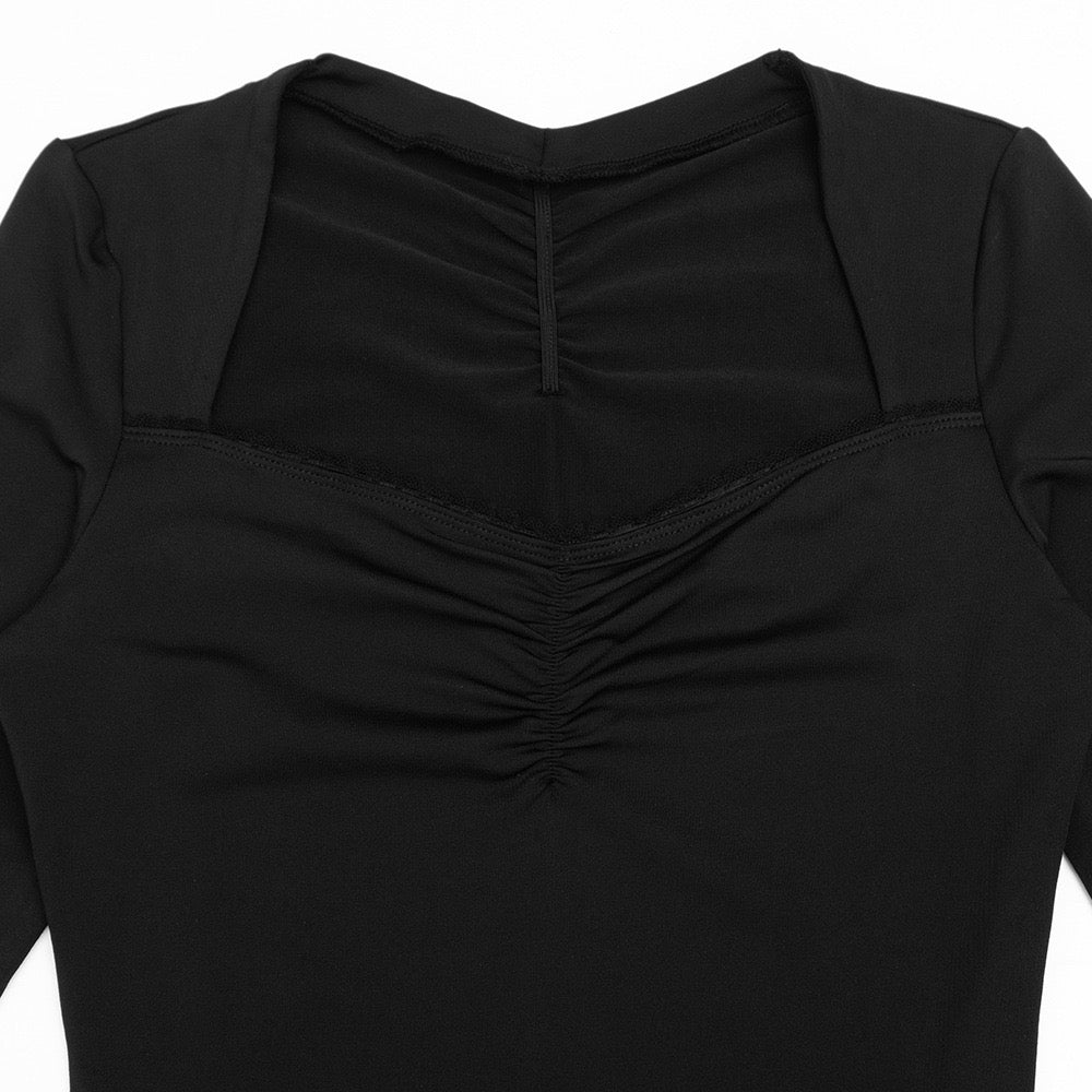 שמלת מקסי בעיצוב פתחים בעיטור תחרה - ליס