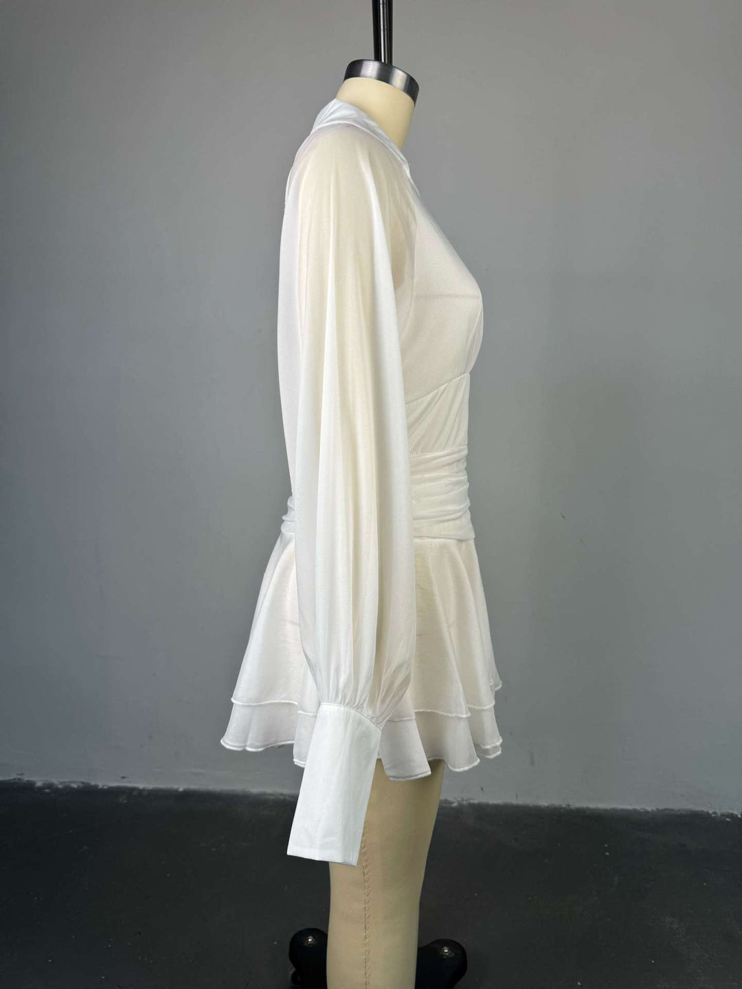 שמלת מיני שיפון חצאית שכבות מלמלה גב פתוח - יולי