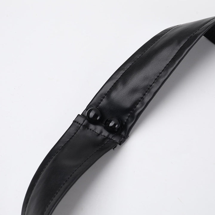 שמלת מיני דמוי עור בגזרת A - טום