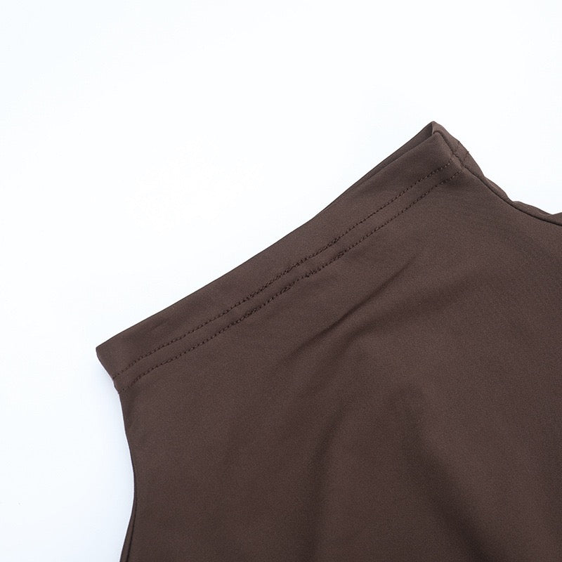 שמלת מקסי בעיצוב מחוך צווארון גולף - SHERON