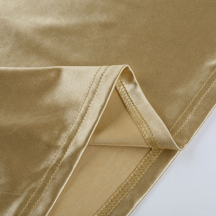 שמלת מקסי סאטן בעיצוב כתפיים חשופות - Hirus