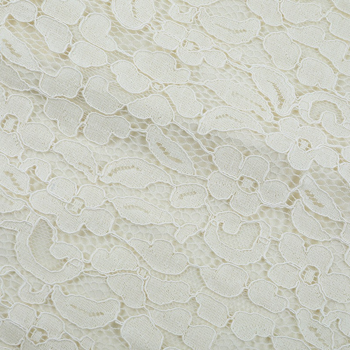 שמלת מקסי תחרה בעיצוב כתפיות פרחים - נורית