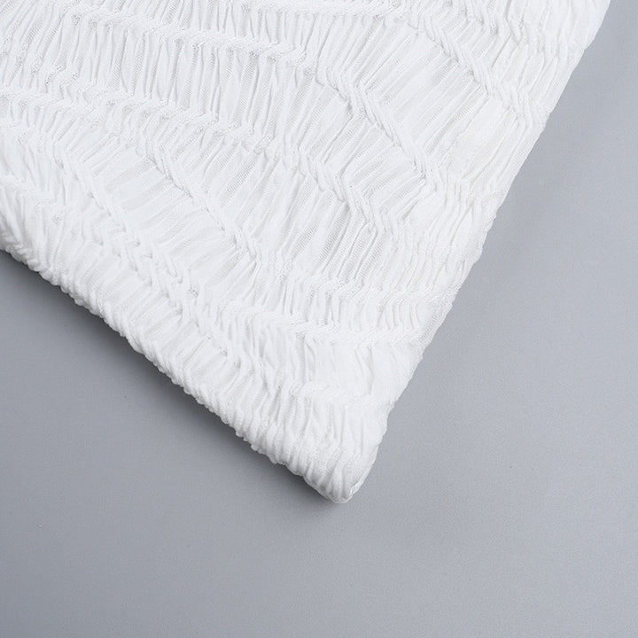 שמלת מקסי קולר בעיצוב כיווצים קשירה בעורף גב פתוח - לין