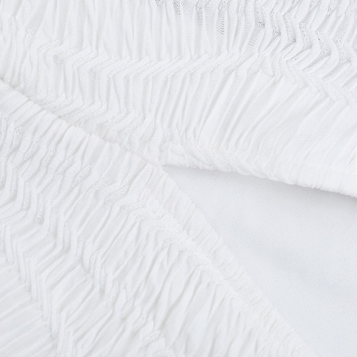 שמלת מקסי קולר בעיצוב כיווצים קשירה בעורף גב פתוח - לין