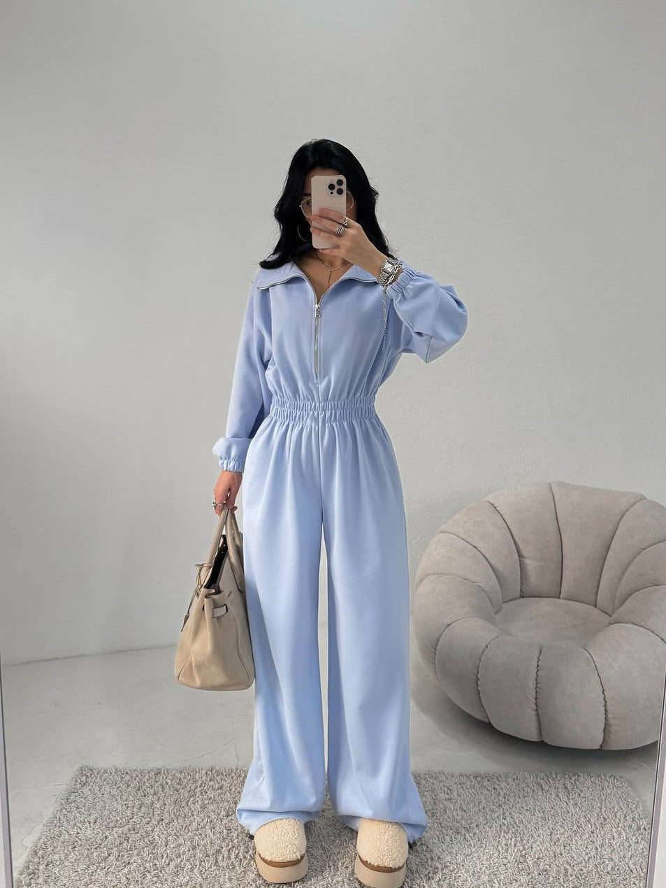 סרבל חורפי רוכסן קדמי - Frances