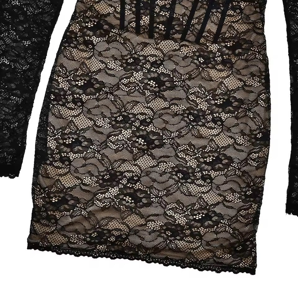 שמלת מיני תחרה בעיצוב מחוך - עלמא