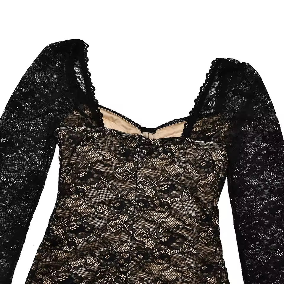 שמלת מיני תחרה בעיצוב מחוך - עלמא