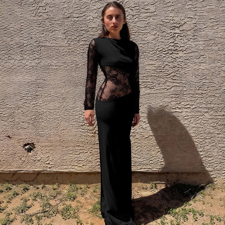 שמלת מקסי אלגנטית בעיצוב תחרה - ליאל