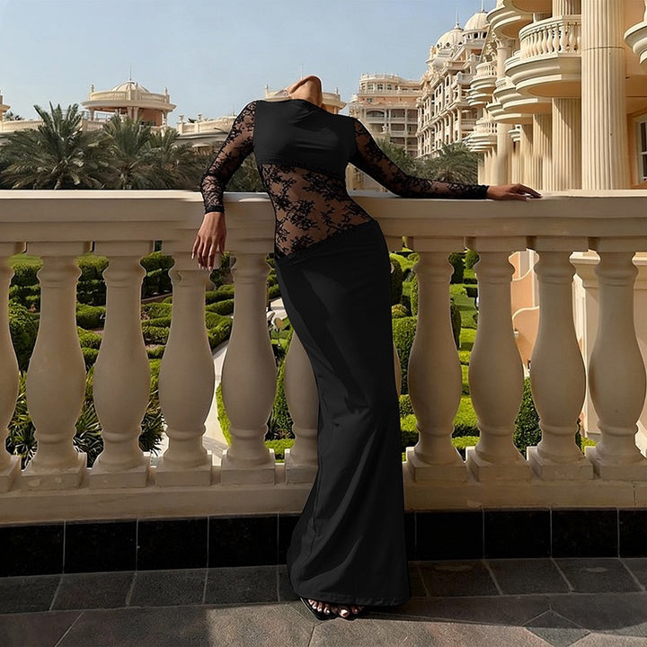 שמלת מקסי אלגנטית בעיצוב תחרה - ליאל