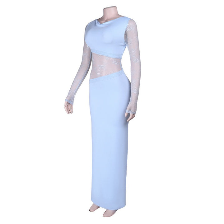 שמלת מקסי אלגנטית בעיצוב תחרה - ליאל