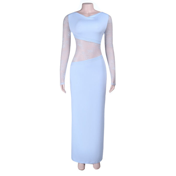 שמלת מקסי אלגנטית בעיצוב תחרה - ליאל