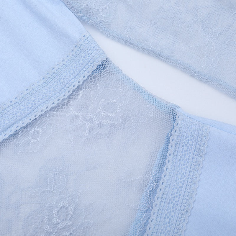 שמלת מקסי אלגנטית בעיצוב תחרה - ליאל