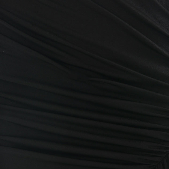 שמלת מיני כיווצים בעיצוב אסימטרי בעיטור שובל - ג'יי