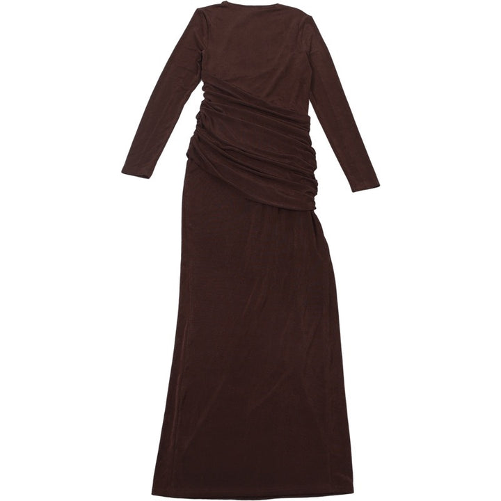 שמלת מקסי בעיצוב כיווצים וקיפולים - קסנדרה