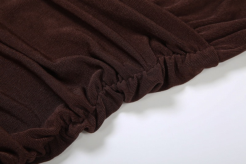 שמלת מקסי בעיצוב כיווצים וקיפולים - קסנדרה