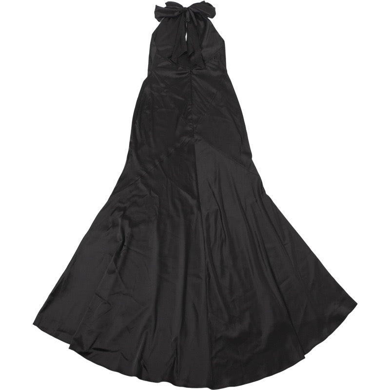 שמלת מקסי סאטן קולר גב פתוח בגזרת בת הים - ארנה