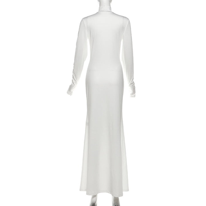 שמלת מקסי קולר בעיצוב פתח ושסע - Almor