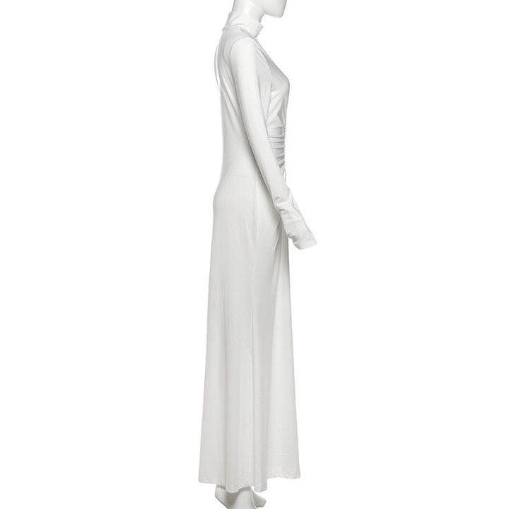 שמלת מקסי קולר בעיצוב פתח ושסע - Almor