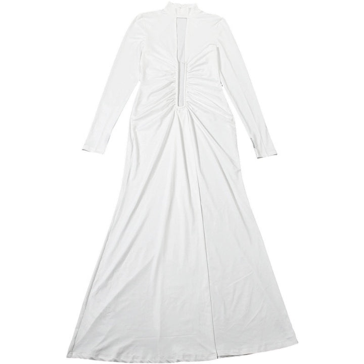 שמלת מקסי קולר בעיצוב פתח ושסע - Almor