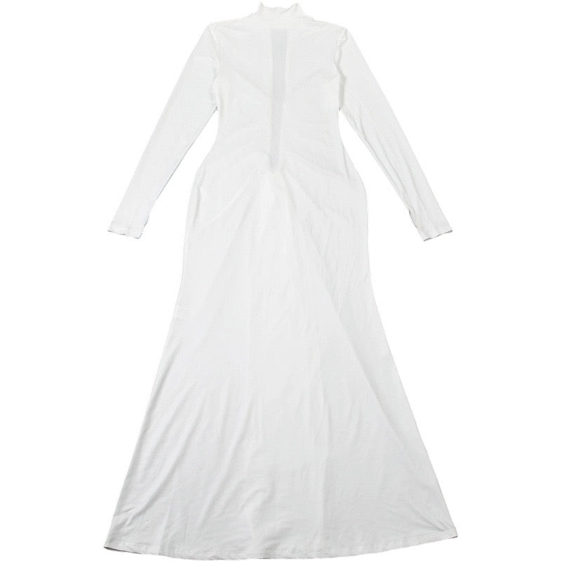 שמלת מקסי קולר בעיצוב פתח ושסע - Almor