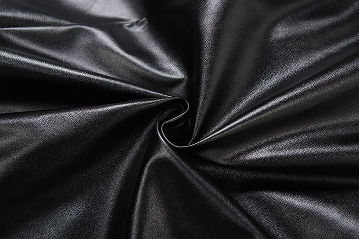 שמלת סטרפלס מידי דמוי עור - ERI