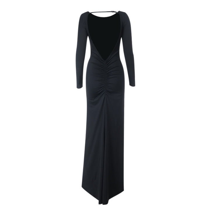 שמלת מקסי בעיצוב כיווצים - שי