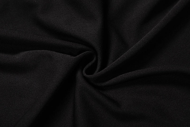 סט שני חלקים טופ וחצאית מיני בעיטור צעיף תואם - רוז