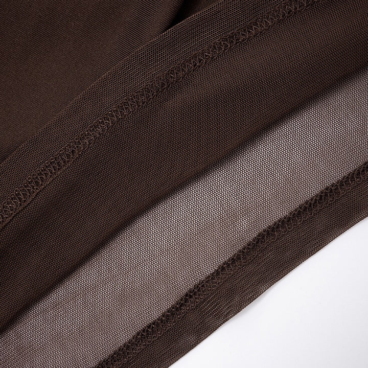 שמלת מיני רשת בעיצוב כיווצים - סטאר