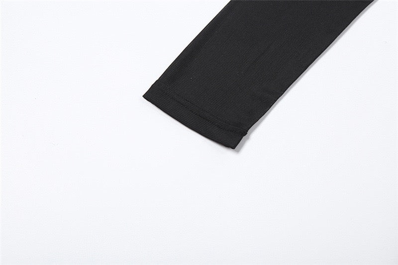 שמלת מקסי בד מחטב בעיצוב שסע שרוולי שיפון - פולה