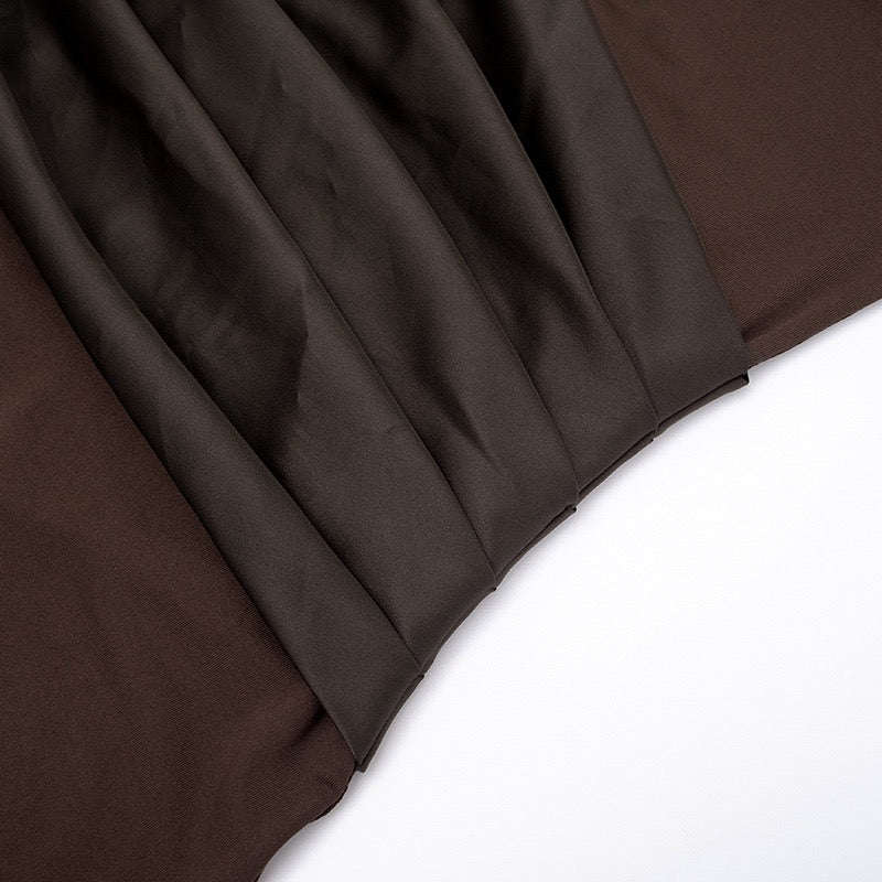 שמלת מקסי בעיצוב קיפולי סאטן - ניה