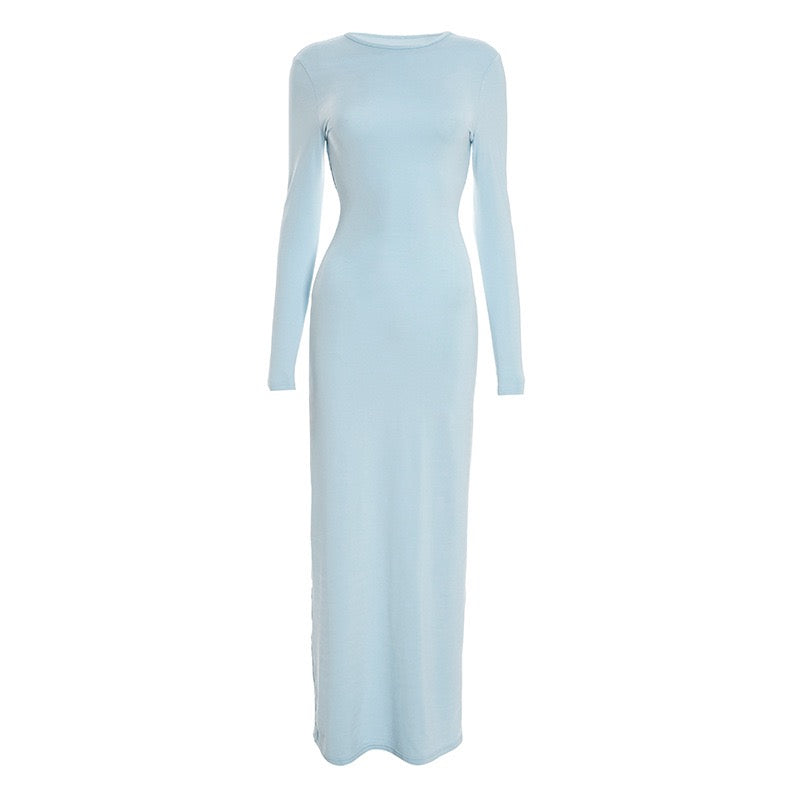 שמלת מקסי גב פתוח בעיטור קשירה - עדיאל