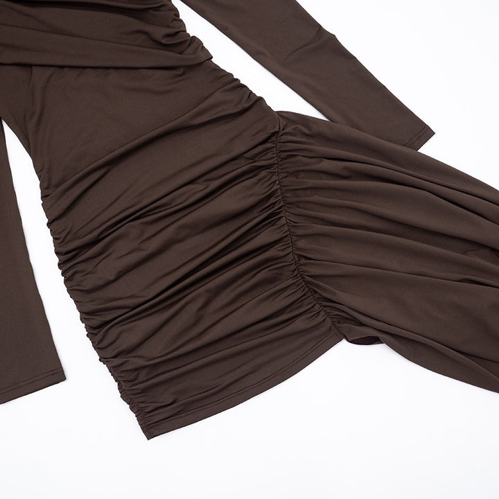 שמלת מיני בעיצוב כיווצים ושובל - דר