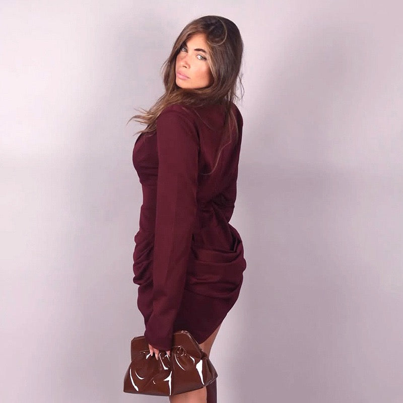 שמלת מיני בעיצוב קיפולים - ליר