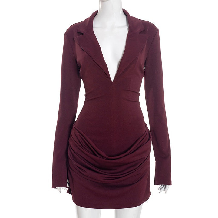 שמלת מיני בעיצוב קיפולים - ליר