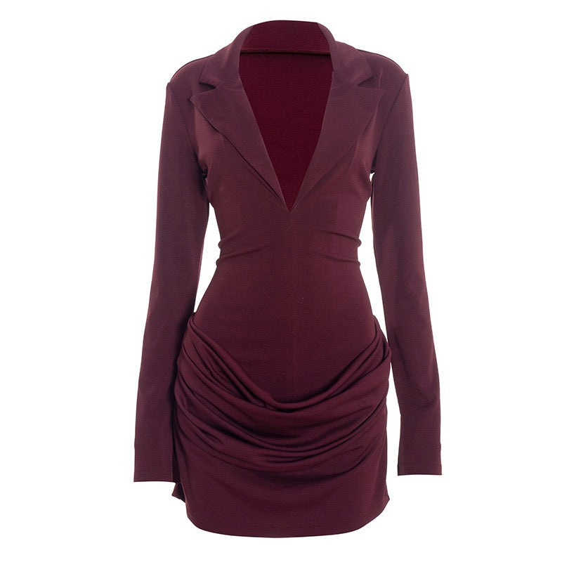 שמלת מיני בעיצוב קיפולים - ליר