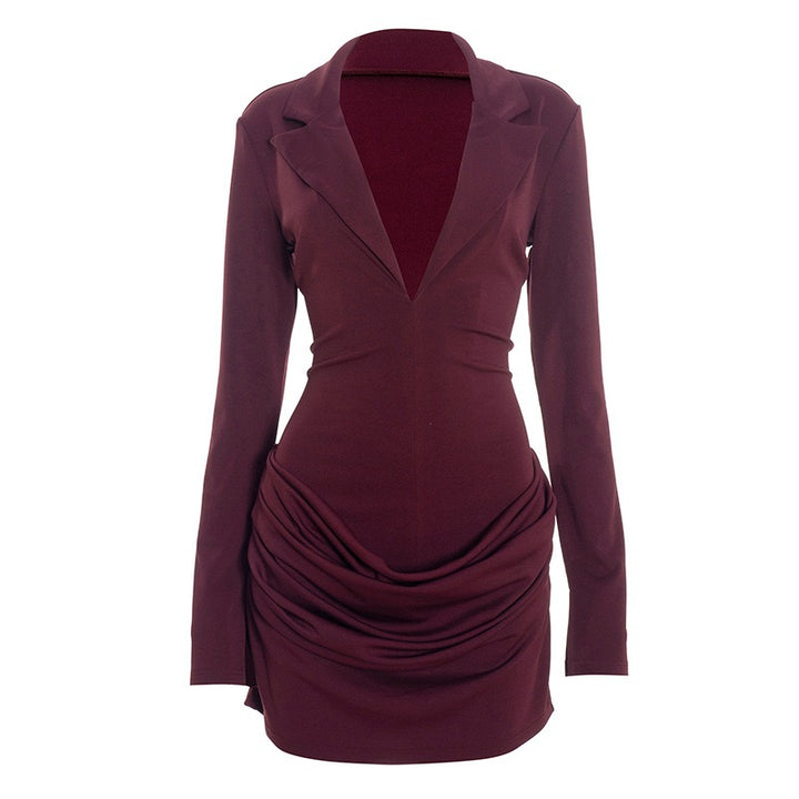 שמלת מיני בעיצוב קיפולים - ליר