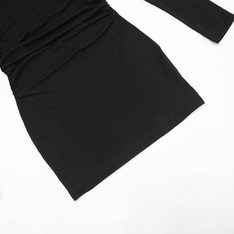 שמלת מיני צמודה בעיטור צעיף תואם - שלי