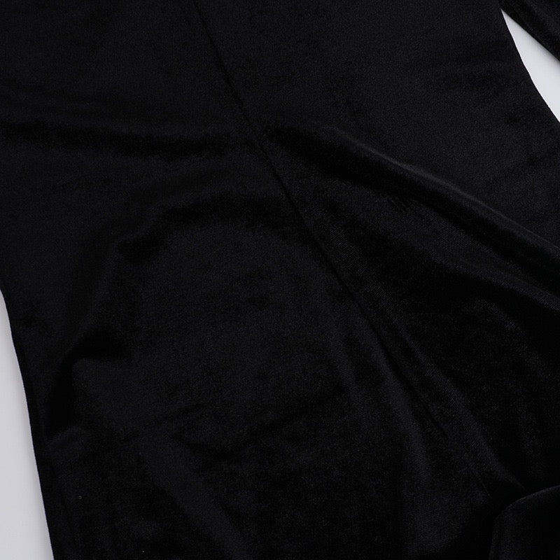 שמלת מיני קטיפה בעיצוב כיווצי בלון סאטן - ארגמן