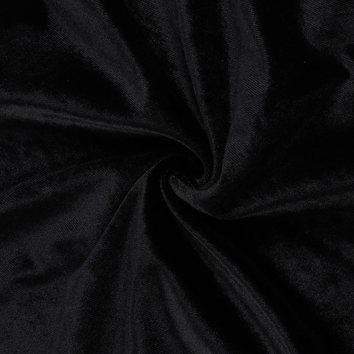 שמלת מיני קטיפה בעיצוב כיווצי בלון סאטן - ארגמן