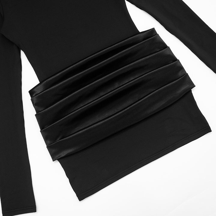 שמלת מיני גולף בעיצוב קיפולי סאטן - סאם