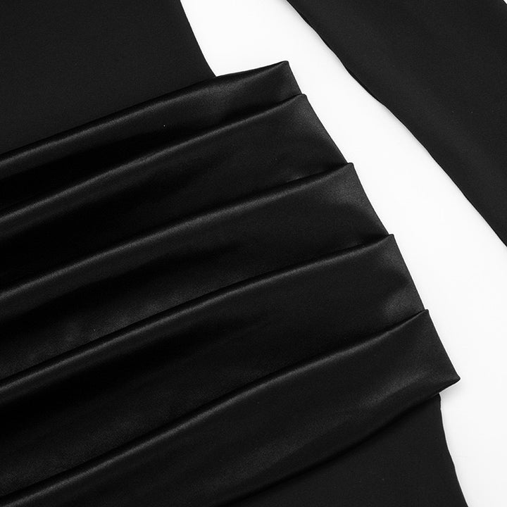 שמלת מיני גולף בעיצוב קיפולי סאטן - סאם