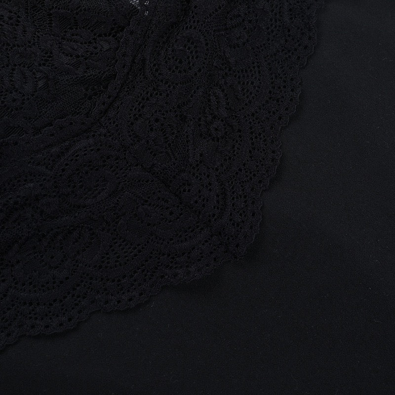 שמלת מקסי בעיטור תחרה קשירה בעורף גב פתוח - ANEN