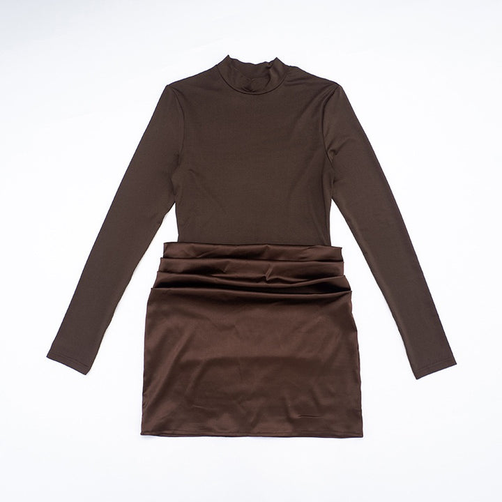 שמלת מיני בעיצוב קיפולי סאטן - פרנסיס