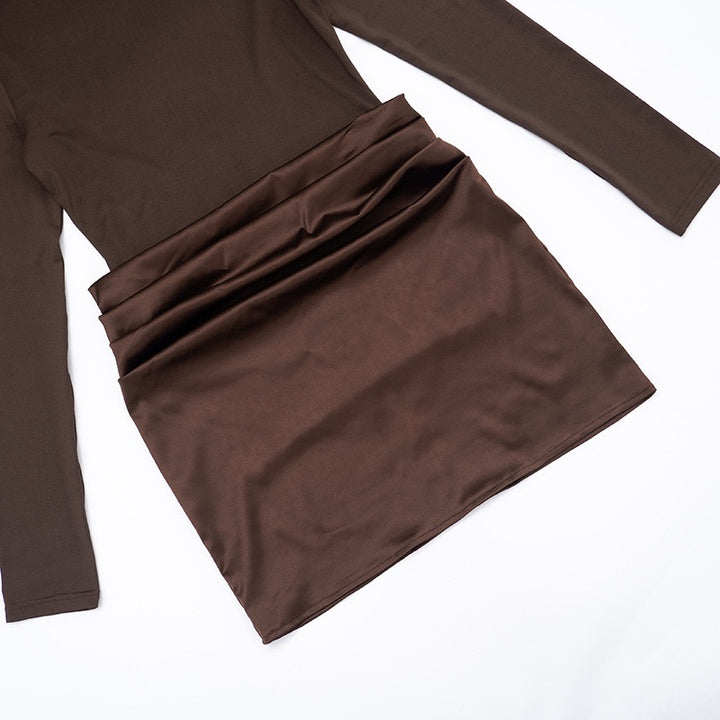 שמלת מיני בעיצוב קיפולי סאטן - פרנסיס