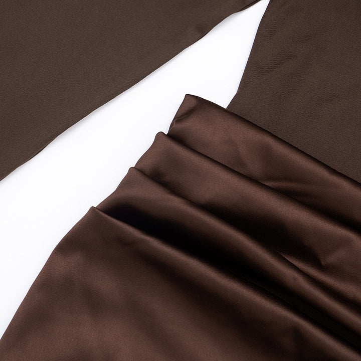 שמלת מיני בעיצוב קיפולי סאטן - פרנסיס