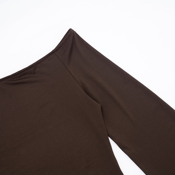 שמלת מיני כתפיים חשופות בעיטור צעיף - אור