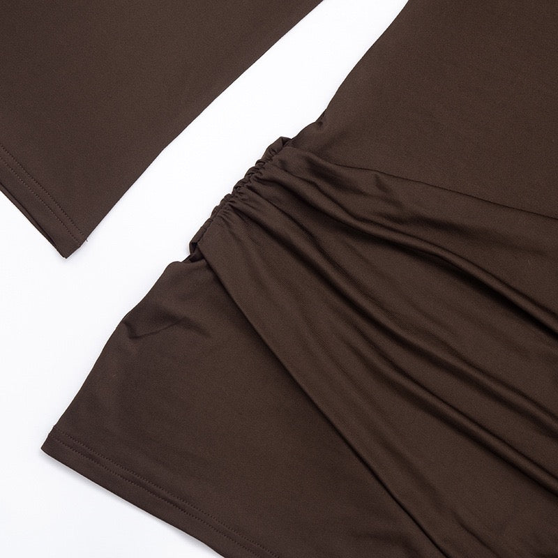 שמלת מיני כתפיים חשופות בעיטור צעיף - אור