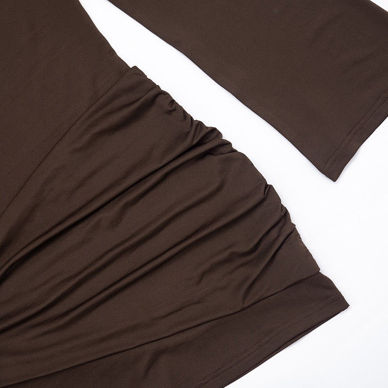 שמלת מיני כתפיים חשופות בעיטור צעיף - אור