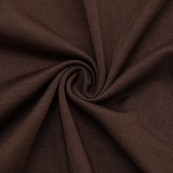 שמלת מיני בעיצוב כיווצים ושרוולי שיפון גב פתוח - רום