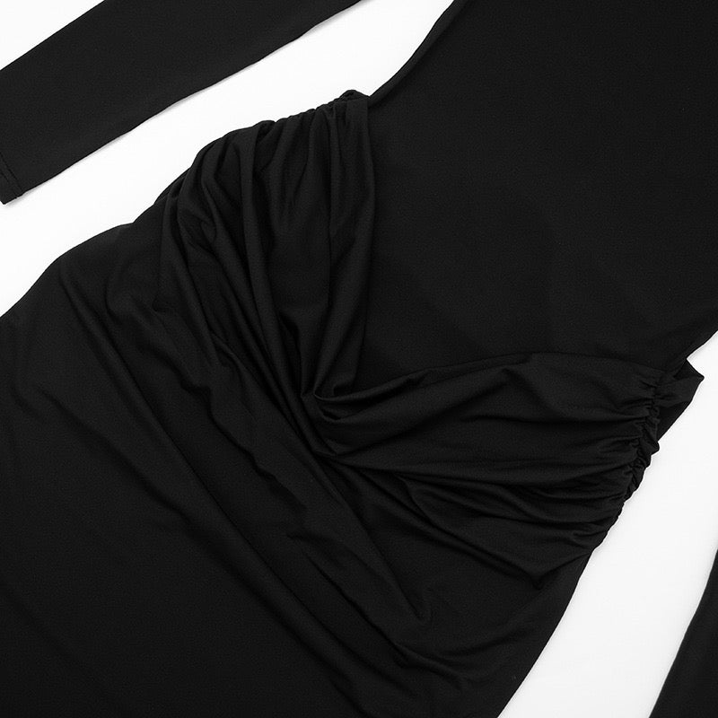 שמלת מקסי בעיצוב קיפולים - סולדד